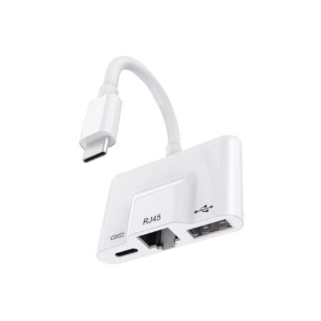 Coteetci 33014 USB-C OTG RJ45 3 in 1 Adapter