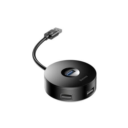 BASEUS Round Box Hub Adapter (USB 3.0 To USB 3.0 *1 + USB 2.0 *3) 1M Black CAHUB-U01
