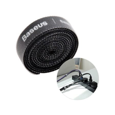 Baseus ACMGT-E01 Rainbow Circle hook and loop Straps 1m - Black