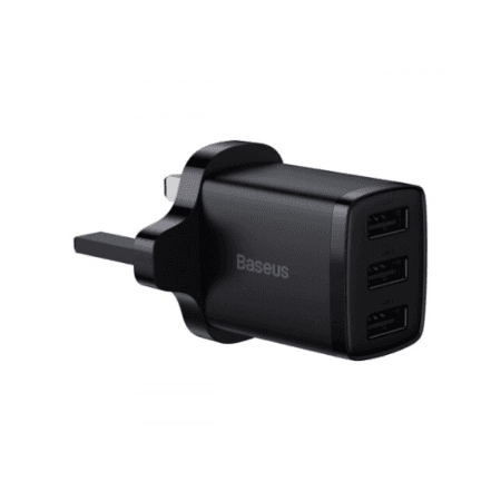 Baseus Compact 17W 3U Charger UK Black – CCXJ020301