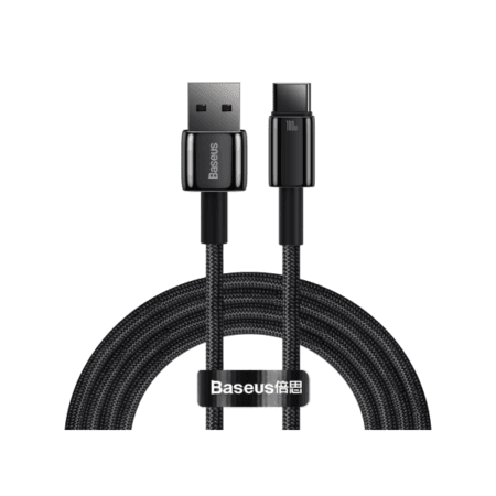 Baseus Tungsten Gold Fast Charging Data Cable USB to Type-C 100W 1m Black CAWJ000001
