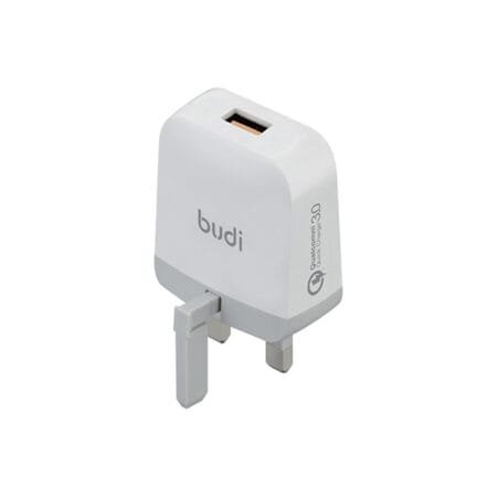Budi 18W Single USB Port 3 Pin Charger M8J940QU