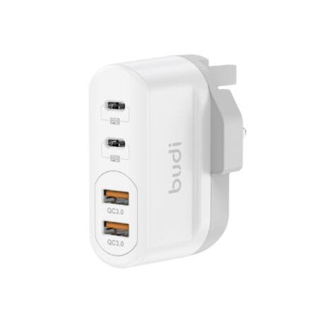 Budi 40W Dual Type-C Dual QC USB Fast Charger AC326TQUW