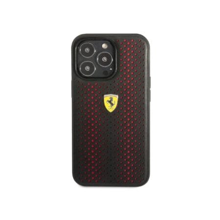Ferrari On Track Perforated Iphone 14 Pro Max Case - Red / Black