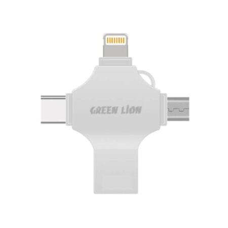 Green Lion 4-in-1 USB Flash Drive 256GB - Silver GN4IN1USB128SL