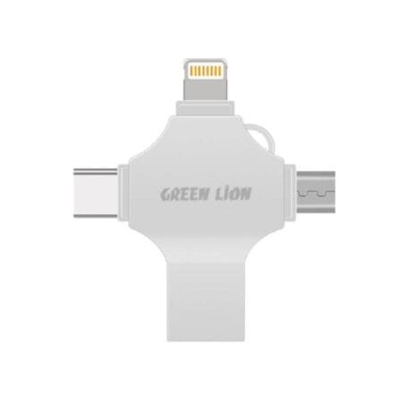Green Lion 4-in-1 USB Flash Drive 64GB - Silver GN4IN1USB128SL