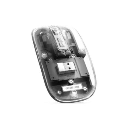 Green Lion Transparent Mouse 2400DPI 400mAh
