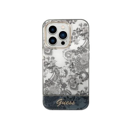 Guess Toile De Jouy Iphone 14 Pro Max Hybrid Case - Grey
