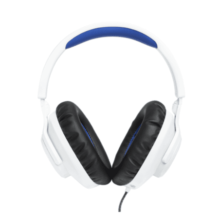 JBL Quantum 100P Console Gaming Headset - White Blue