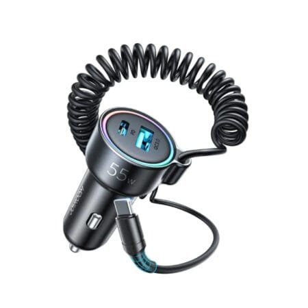 Joyroom JR-CL07 3-in-1 Wired Fast Car Charger 55W - USB-C