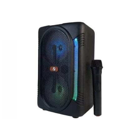 KTS Speaker KTS-1329 6.5 Inch Twin Loudspeakers Wireless Bluetooth Speaker with Free Wireless Microphone Party & Karaoke