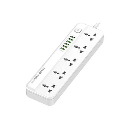 LDNIO SC5614 Power Strip Surge Protector with 5 AC Outlets + 6 USB Extension Power Cord