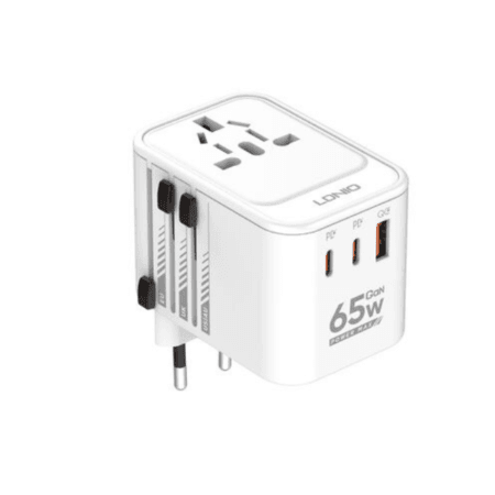 LDNIO Z6 3 USB Ports 65W Gan Travel Adapter