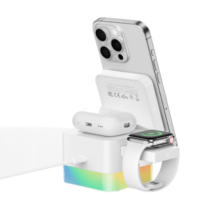 Recci RCW-46 4 in 1 Wireless Charger - White