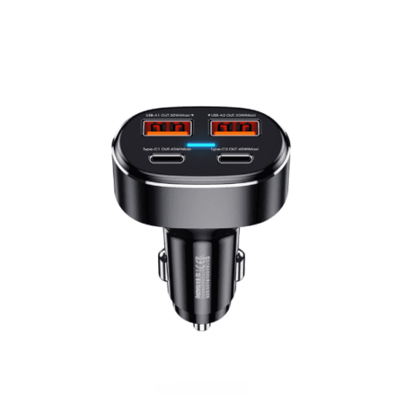 Remax Car Charger Duke Series 75W 2 Type - C + 2 USB Black MOQ:14 (RCC329)