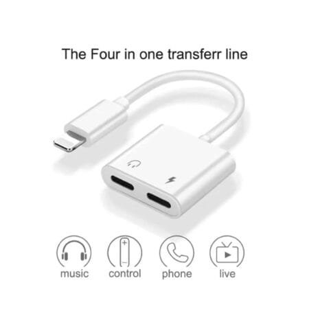 Remax RL-LA07i Dual Lightning Ports Audio Adapter Converter