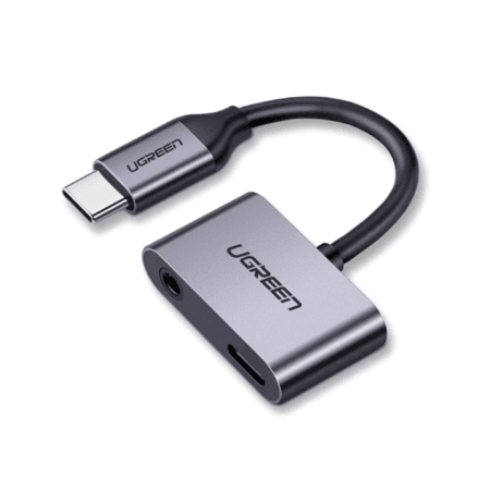 Ugreen 2-IN-1 Charge & Audio USB-C Adapter - 1.5A - GREY