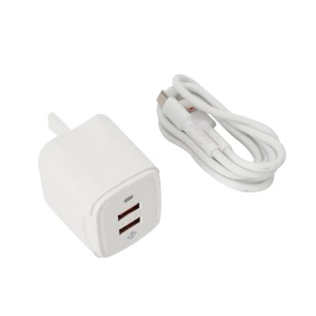 U&I (uich 0009) 2Usb Port Fast Charger, White, 2.4A