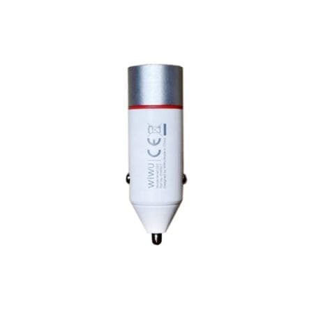 Wiwu Wi-QC023 60W Dual USB Port Car Charger - White