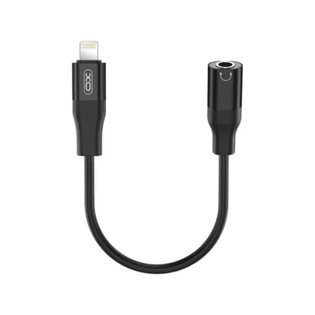 XO NB181A audio adapter Lightning to 3.5mm 0.11 Meter-Black